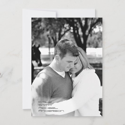 AMPERSAND Rehearsal Dinner FOTO Huwelijksuitnodigi Kaart (Achterkant)