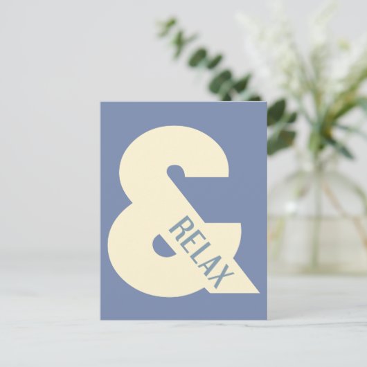 Ampersand Relax Minimalist Briefkaart (Staand voorkant)