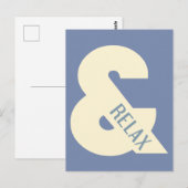 Ampersand Relax Minimalist Briefkaart (Voorkant / Achterkant)
