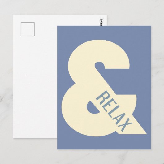 Ampersand Relax Minimalist Briefkaart (Voorkant / Achterkant)