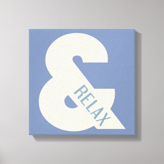 Ampersand Relax Minimalist Canvas Afdruk (Voorkant)