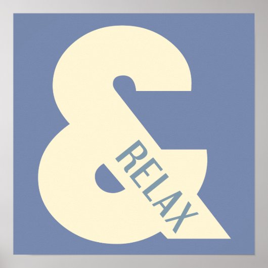 Ampersand Relax Minimalist Poster (Voorkant)