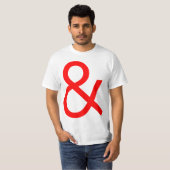Ampersand - Rood op licht T-shirt (Voorkant volledig)