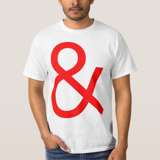 Ampersand - Rood op licht T-shirt (Voorkant)