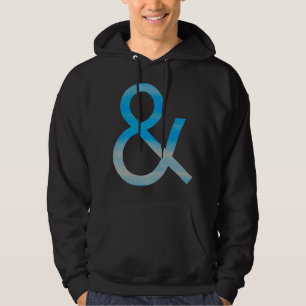 Ampersand - Sky getextureerd op Dark Hoodie