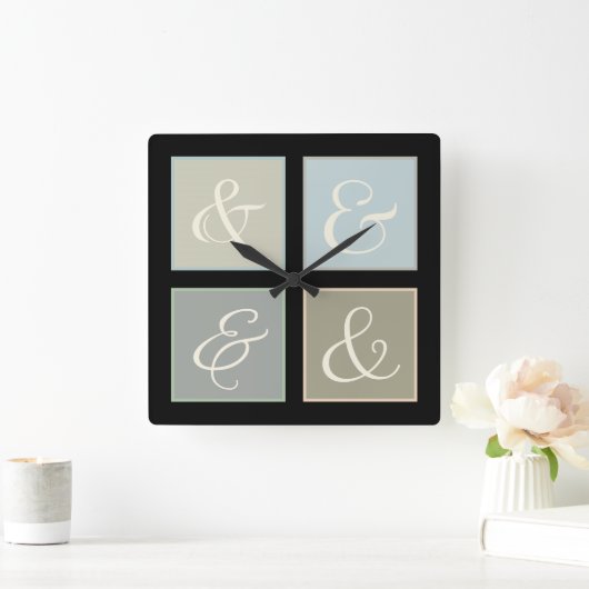 Ampersand Square Vierkante Klok (Huis)