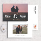 Ampersand Stamp Full Photo Save the Date Kaart