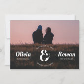 Ampersand Stamp Full Photo Save the Date Kaart (Voorkant)