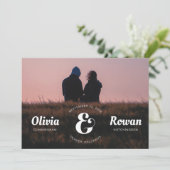 Ampersand Stamp Full Photo Save the Date Kaart (Staand voorkant)