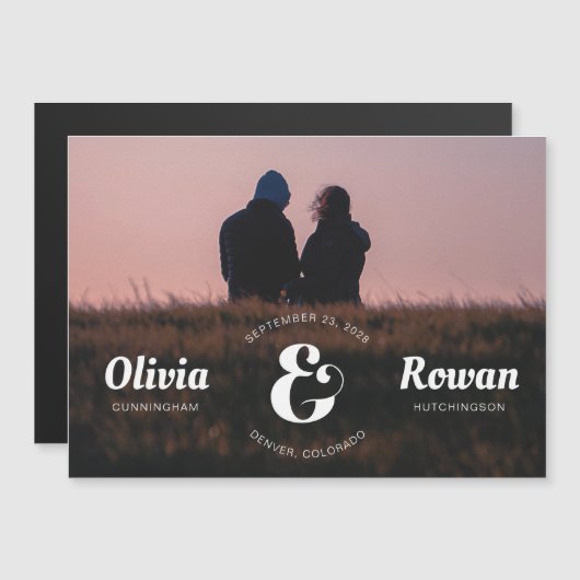 Ampersand Stempel Volledige Foto Save The Date Mag (Voorkant / Achterkant)