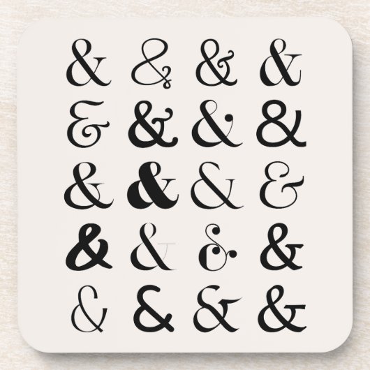 Ampersand Symbolen Bier Onderzetter (Voorkant)