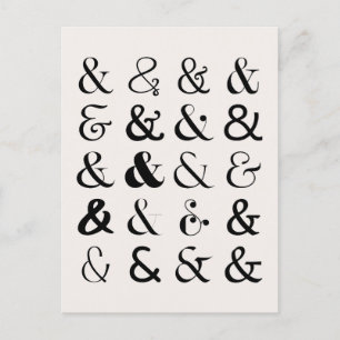 Ampersand Symbolen Briefkaart