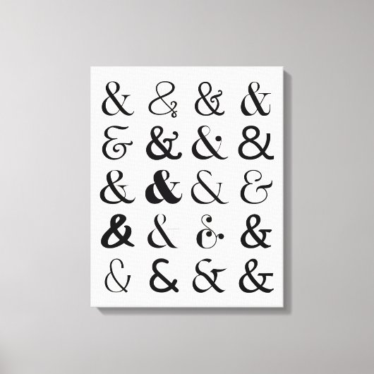 Ampersand Symbolen Canvas Afdruk (Voorkant)