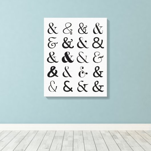 Ampersand Symbolen Canvas Afdruk (Insitu (Houten vloer))