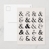Ampersand Symbolen Feestdagenkaart (Voorkant / Achterkant)