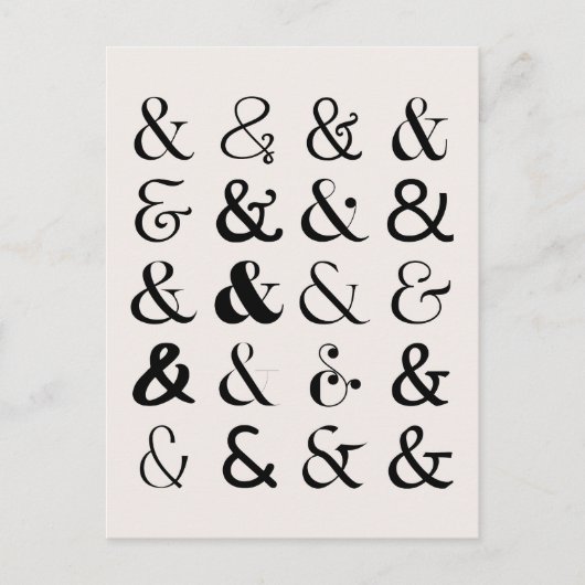 Ampersand Symbolen Feestdagenkaart (Voorkant)