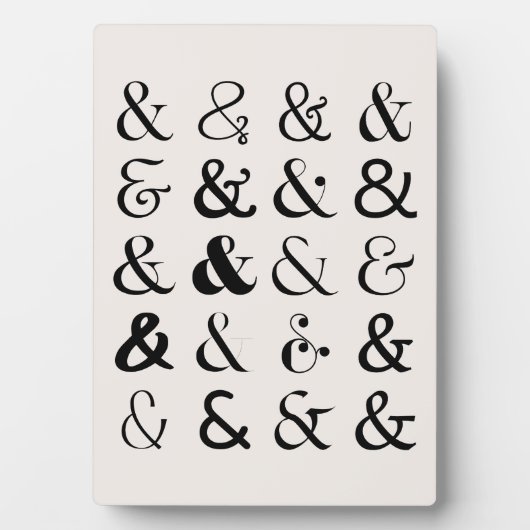 Ampersand Symbolen Fotoplaat (voorkant)