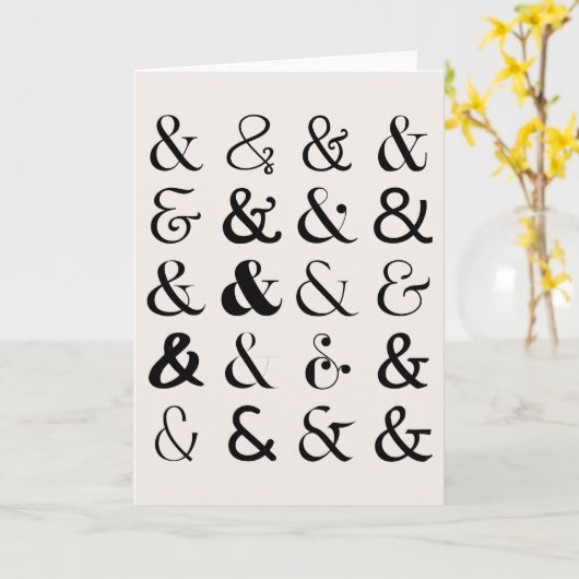 Ampersand Symbolen Kaart (Gele Bloem)