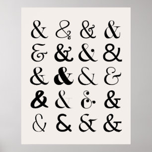 Ampersand Symbolen Poster