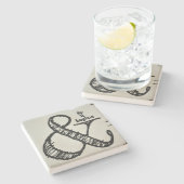 Ampersand Symbool en dus begint het natuurlijk Stenen Onderzetter (Zijkant)