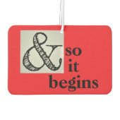 Ampersand Symbool en zo begint het grappige Passen Luchtverfrisser (Achterkant)