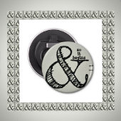 Ampersand Symbool en zo begint het met humoristisc Button Flesopener