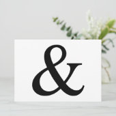 Ampersand-teken, en-teken kaart (Staand voorkant)