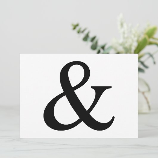 Ampersand-teken, en-teken kaart (Staand voorkant)