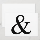 Ampersand-teken, en-teken kaart (Voorkant / Achterkant)