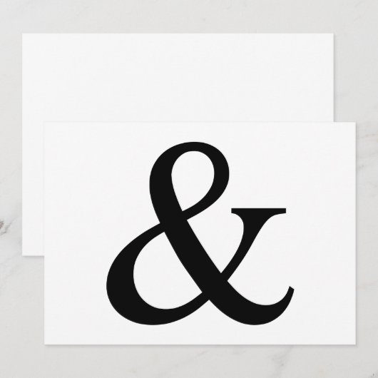 Ampersand-teken, en-teken kaart (Voorkant / Achterkant)