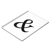 Ampersand-teken en -teken notitieboek (Linkerzijde)