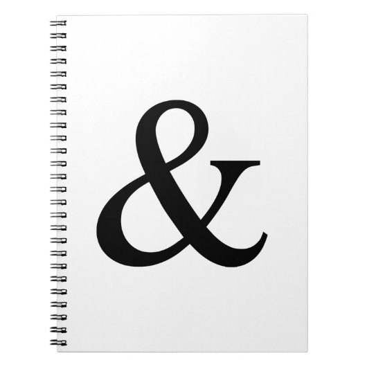 Ampersand-teken en -teken notitieboek (Voorkant)