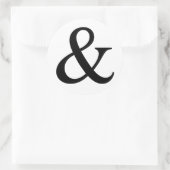 Ampersand-teken en -teken ronde sticker (Tas)