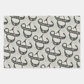 Ampersand Teken Typografie Speels Zwart & Grijs Inpakpapier Vel (Voorkant 3)