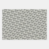 Ampersand Teken Typografie Speels Zwart & Grijs Inpakpapier Vel (Voorkant 2)