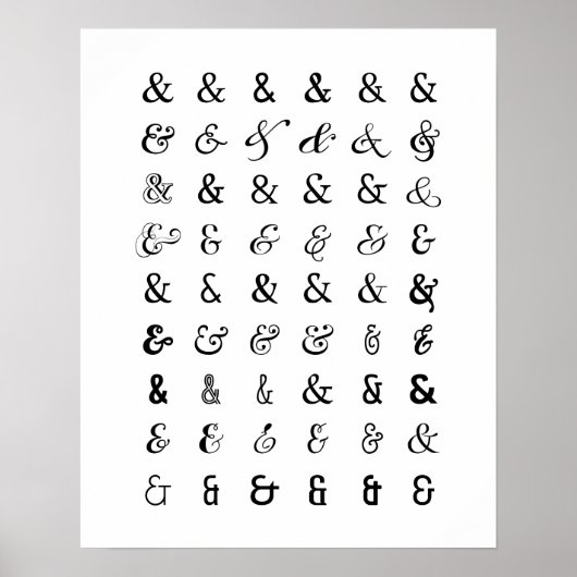 Ampersand-tekens en teken poster (Voorkant)