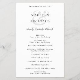 Ampersand Traditional Budget Wedding Programme Flyer