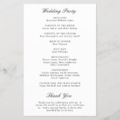 Ampersand Traditional Budget Wedding Programme Flyer (Achterkant)