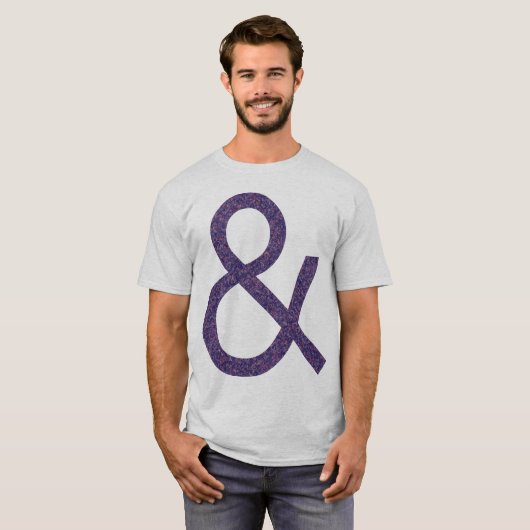 Ampersand - Tread getextureerd op licht T-shirt (Voorkant volledig)