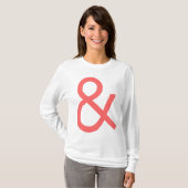 Ampersand - Tropisch roze op licht T-shirt (Voorkant volledig)