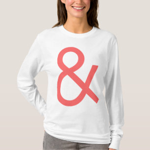 Ampersand - Tropisch roze op licht T-shirt