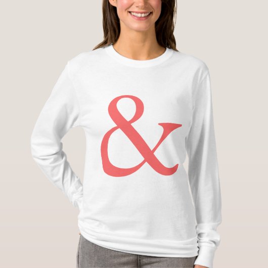 Ampersand - Tropisch roze T-shirt (Voorkant)