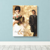  Ampersand Trouwfoto Keepsake Canvas Afdruk (Insitu (Houten vloer))