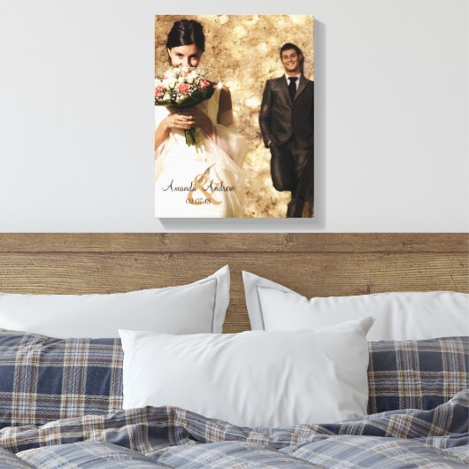  Ampersand Trouwfoto Keepsake Canvas Afdruk (Insitu (Slaapkamer))