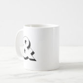 Ampersand Typografie Blackline Koffiemok (Voorkant links)