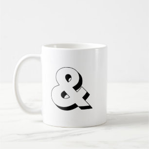 Ampersand Typografie Blackline Koffiemok
