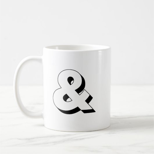 Ampersand Typografie Blackline Koffiemok (Links)