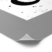 ampersand vierkant poster zwart-wit (Hoek)