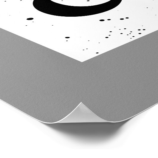 ampersand vierkant poster zwart-wit (Hoek)