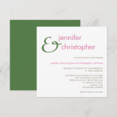 Ampersand : Weddensuitnodiging Kaart (Voorkant / Achterkant)